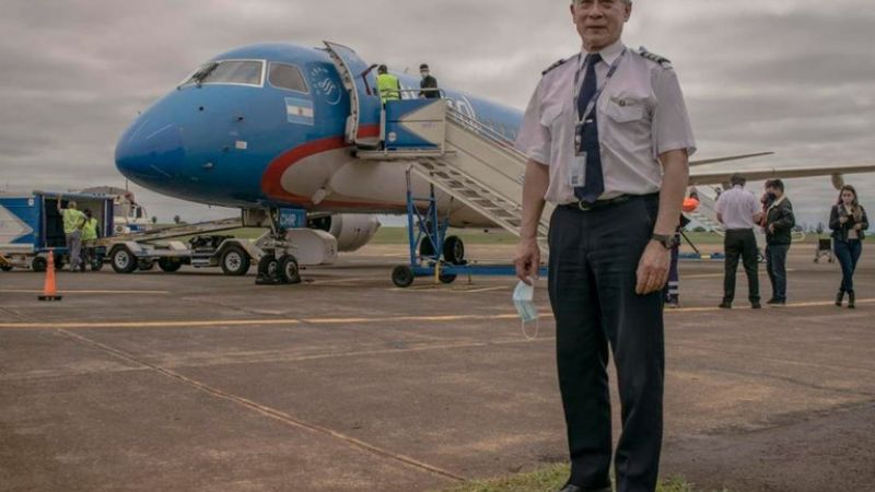 Combatió en Malvinas y se retira en Aerolíneas Argentinas después de volar 47 años