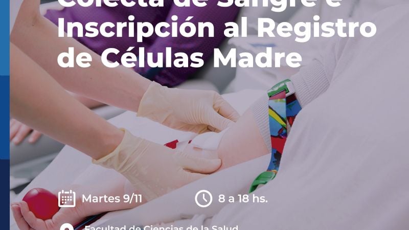 Colecta de sangre e inscripción al Registro de Células Madre