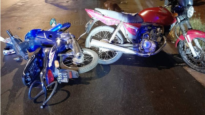 Choque de motos terminó con una persona herida