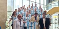 LA SELECCIÓN ARGENTINA en la embajada argentina en Qatar.