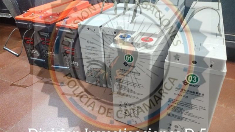 Recuperaron baterias robadas
