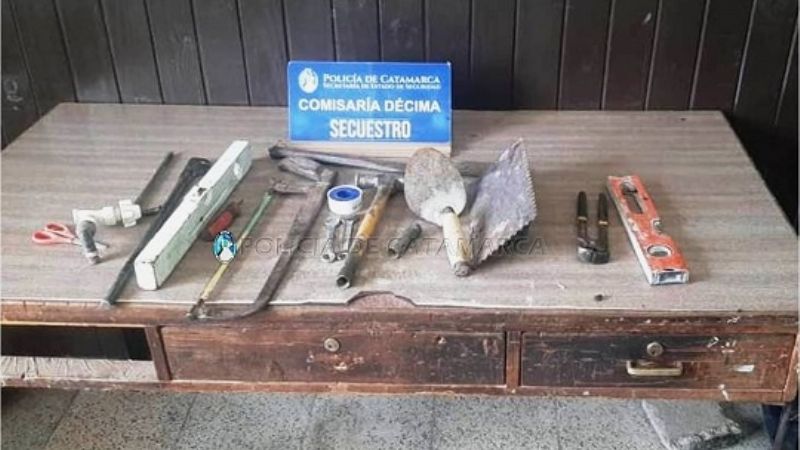 Secuestran herramientas