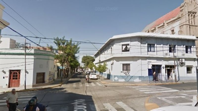 Choque en esquina del centro