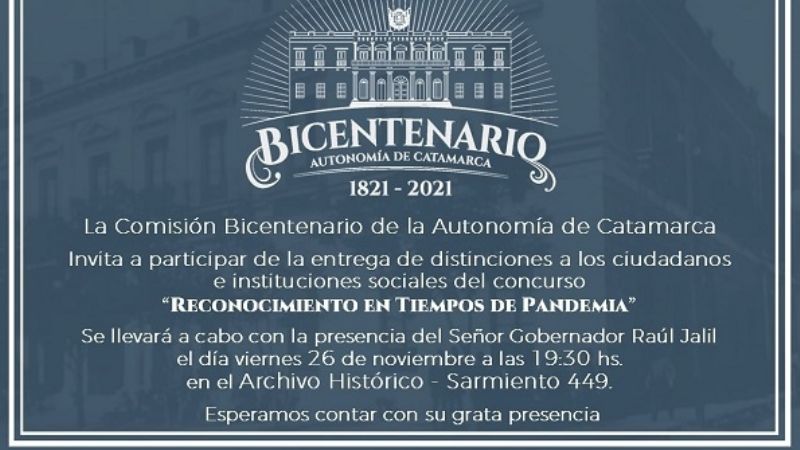 Entrega de distinciones “Reconocimiento en tiempo de pandemia”