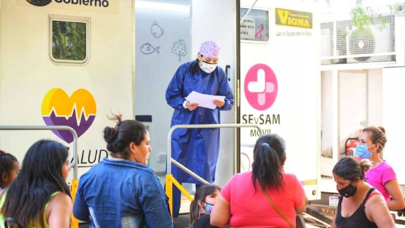 El SEYSAM Móvil atendió en barrios de Tinogasta