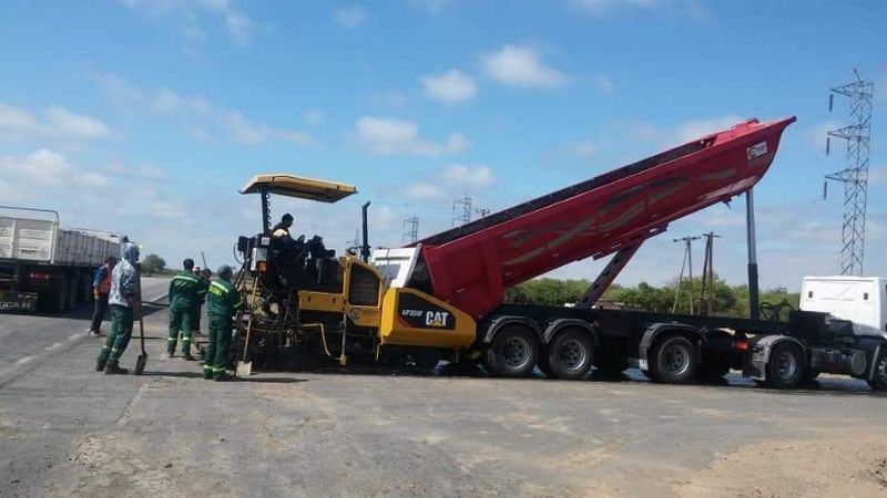 Pavimentación en el ingreso a Quirós