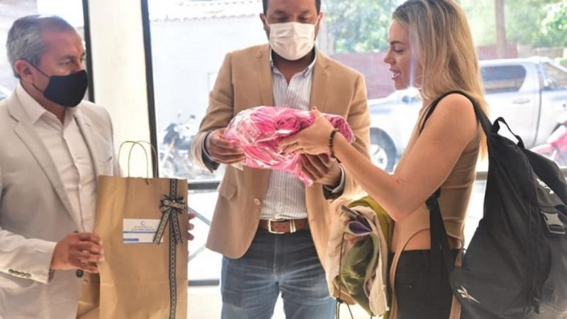 El intedente Sánchez recibió a Emilia Attias