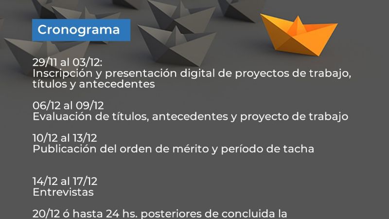 Concurso de cobertura de horas cátedras en el Nivel Superior