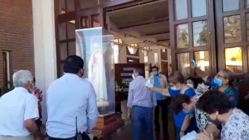 La comunidad parroquial del Corazón de Jesús recibió a la Virgen de Fátima