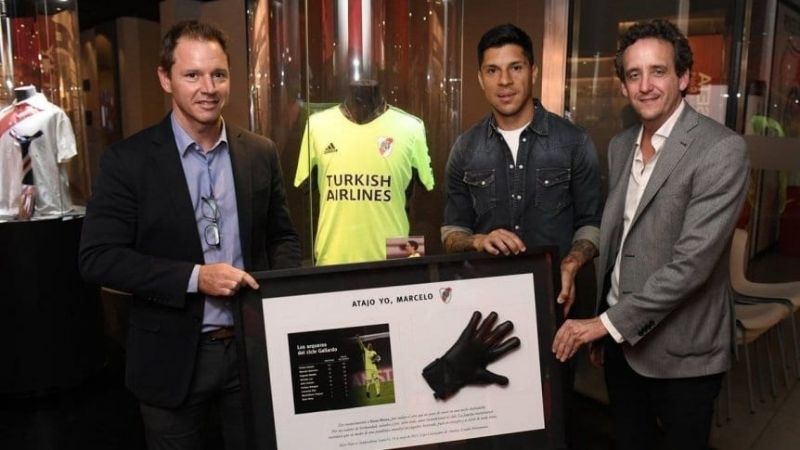 El “arquero” Enzo Pérez ya está en el Museo de River