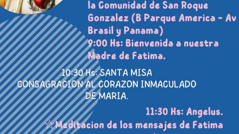 La Virgen de Fátima visitará la parroquia de la Santa Cruz