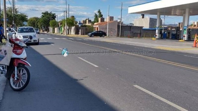 Motociclista lesionada