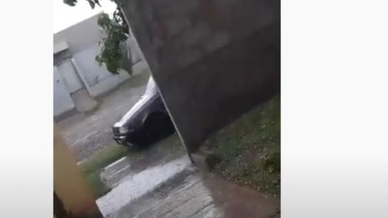 Está granizando en algunos sectores