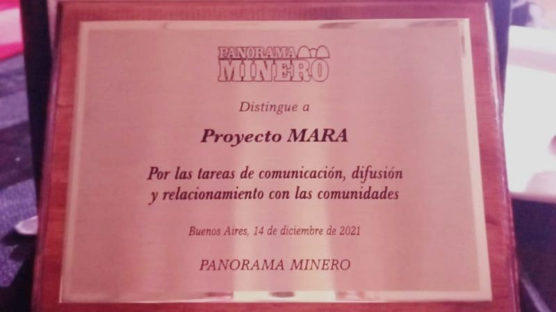 Premiaron al proyecto MARA por su comunicación y difusión