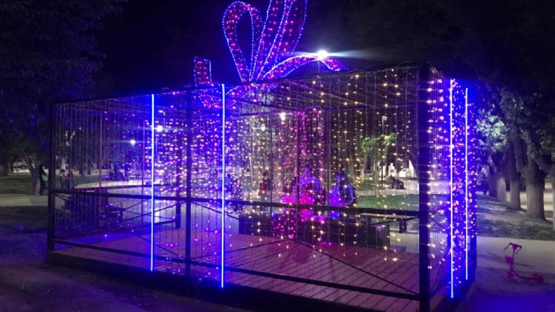 El principal paseo público de Santa María con espíritu navideño
