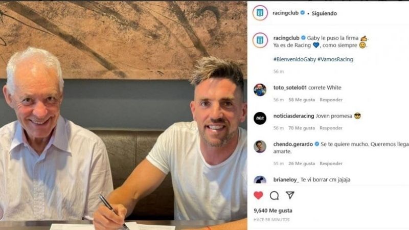 Gabriel Hauche “feliz” por su vuelta a Racing