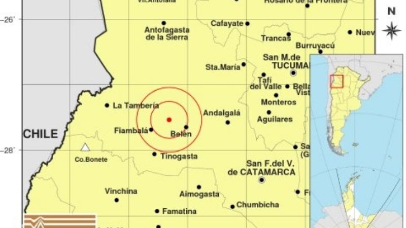 Temblor cerca de Belén