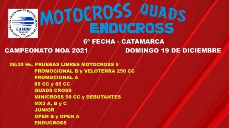 Este sábado y domingo “Catamarca es motocross”