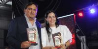 GONZALO PÉREZ Y MILAGROS ACEVEDO, DT y jugadora del Red Star que ascendió de categoría en la Liga Nacional de Básqut Femenino.