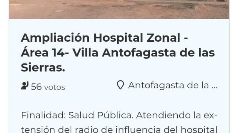 Obras para Antofagasta y Belén, entre las más elegidas en “Entre todos”