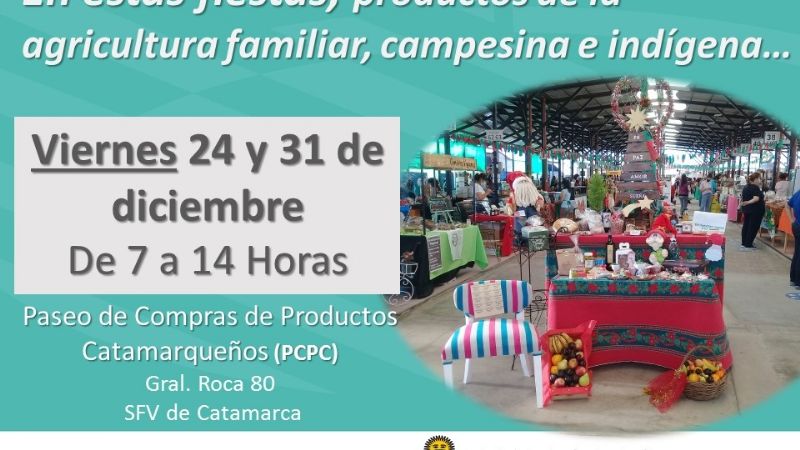 Productos de la agricultura familiar, campesina e indígena para las fiestas