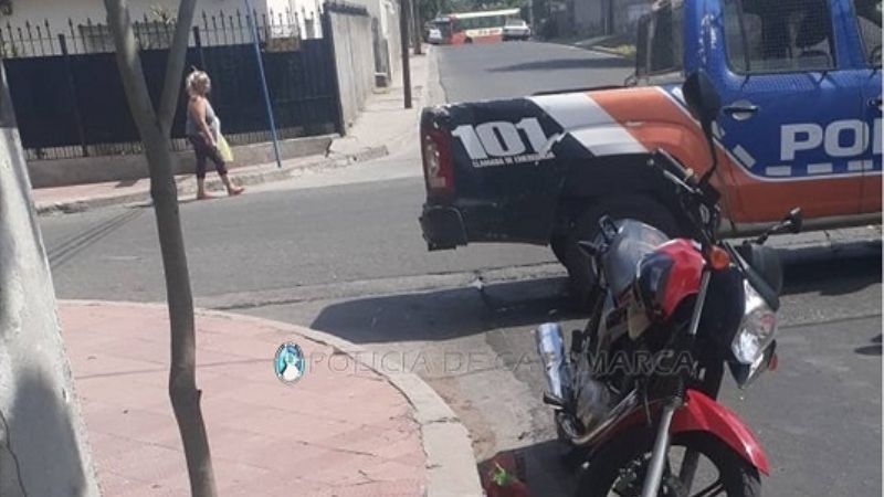 El SAME atendió a motociclista lesionado tras un choque