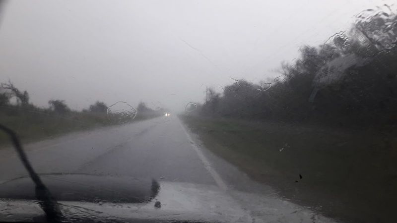 Precaución en la ruta 64 por acumulación de agua