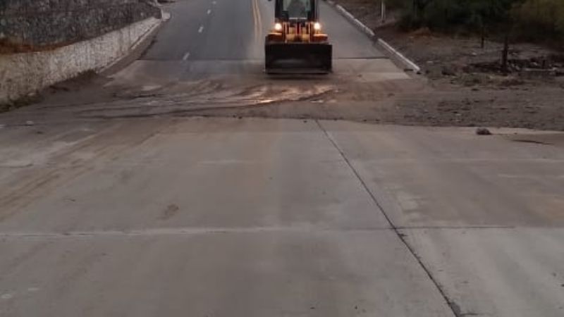 Precaución en el cruce de badenes en la ruta 40