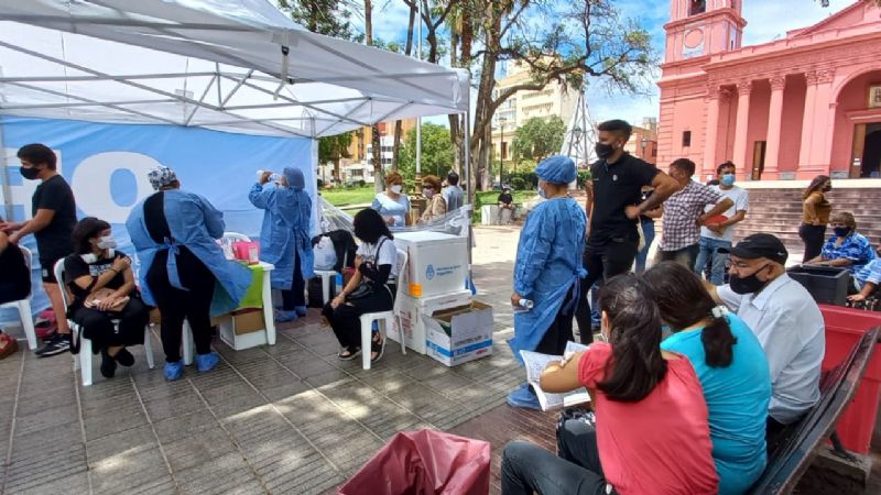 Gran concurrencia al Nodo Móvil de Vacunación