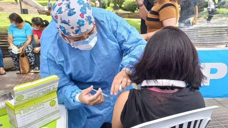 Gran concurrencia al Nodo Móvil de Vacunación