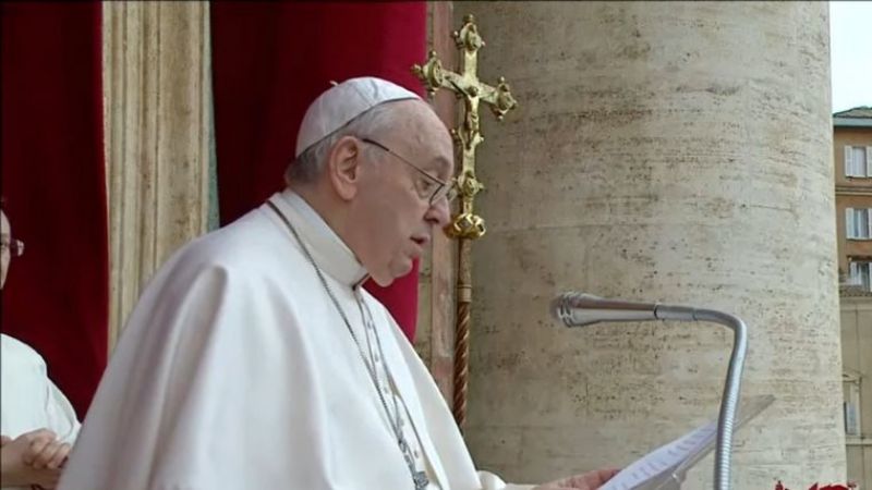 En Navidad, Francisco pidió "paz y concordia" para el mundo