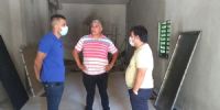 LA VISITA  a los trabajos que se realizan en la sede de Social Rojas.