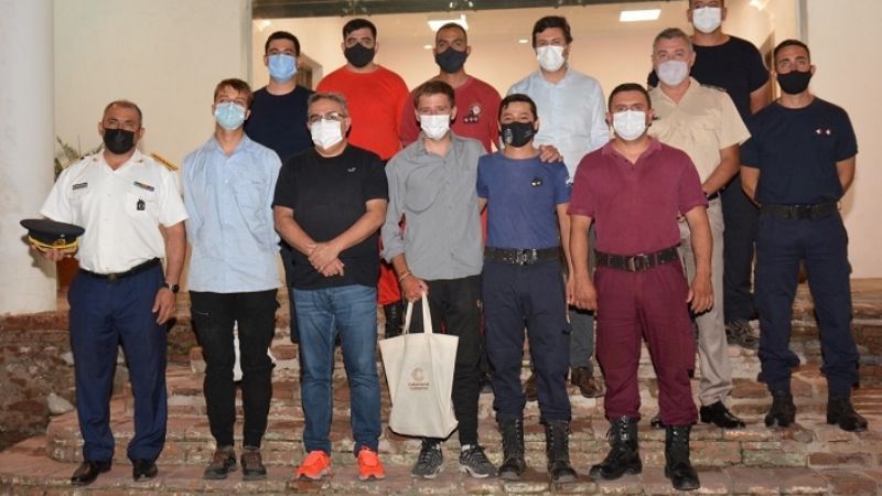 Jalil recibió a los montañistas franceses que fueron rescatados