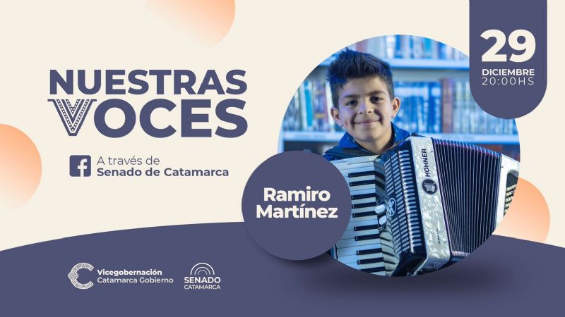 Ramiro Martínez en el último episodio 2021 de “Nuestras Voces”