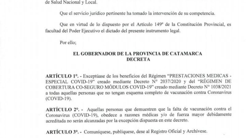 Las personas no vacunadas deberán pagar su tratamiento