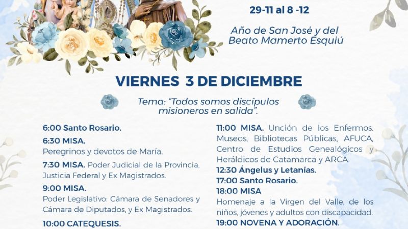 Celebraciones para hoy en honor a la Virgen del Valle
