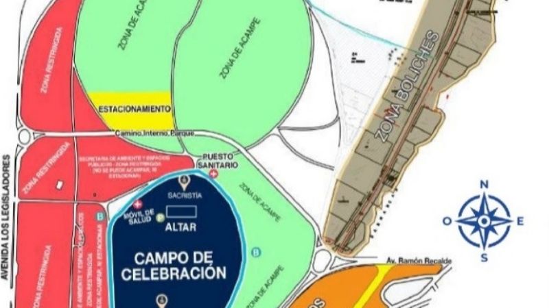 Lugares para acampe de los peregrinos