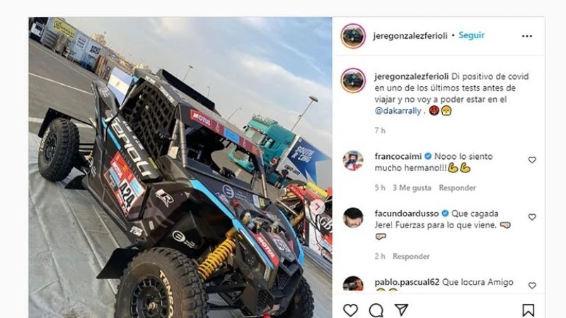 Alerta en el Dakar por casos de COVID, entre ellos un argentino