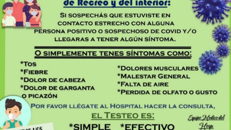 Después de casi 70 días, Recreo volvió a registrar un caso positivo