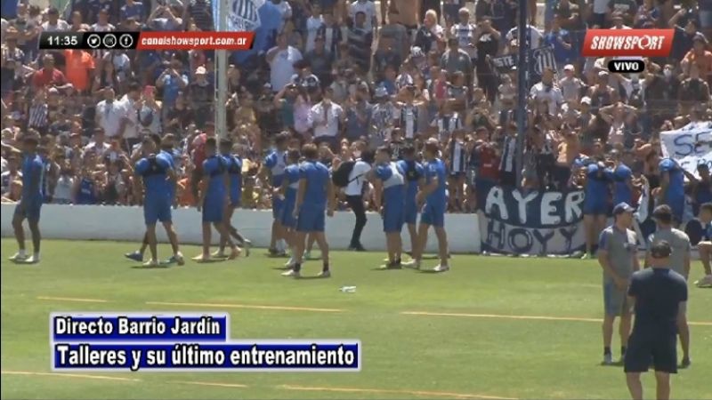 Una multitud acompañó la última práctica de Talleres