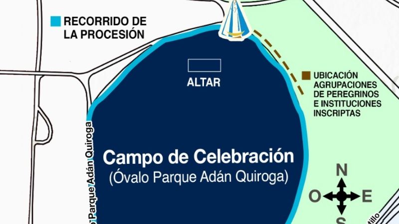 La Procesión se realizará alrededor del parque Adán Quiroga