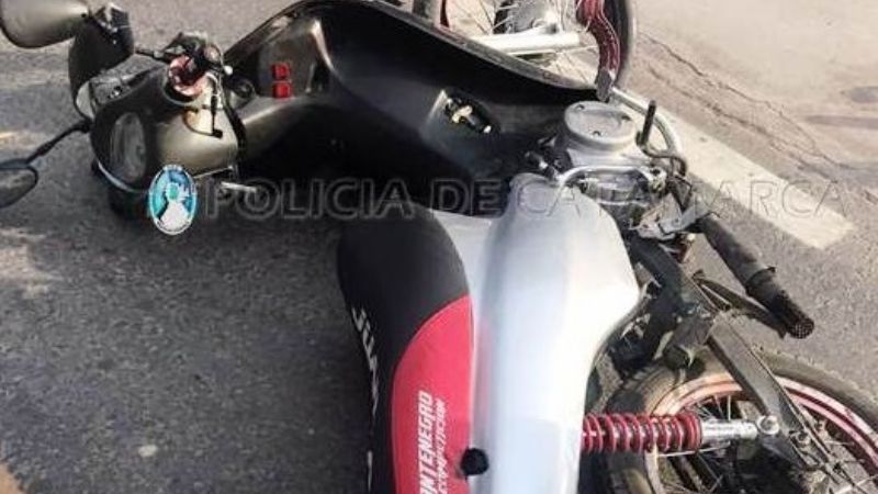 En Valle Viejo dos motos colisionaron