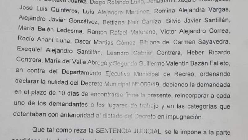 Denuncian penalmente al intendente Polti por "desobediencia"