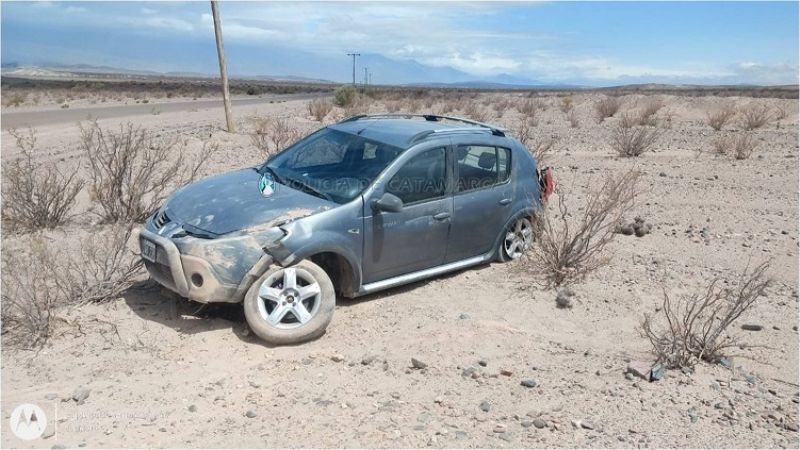 Vuelco en cercanías de Palo Blanco