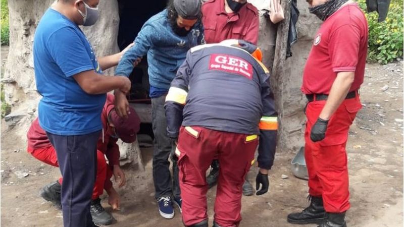 Gran despliegue para rescatar a un hombre en las montañas de Ancasti