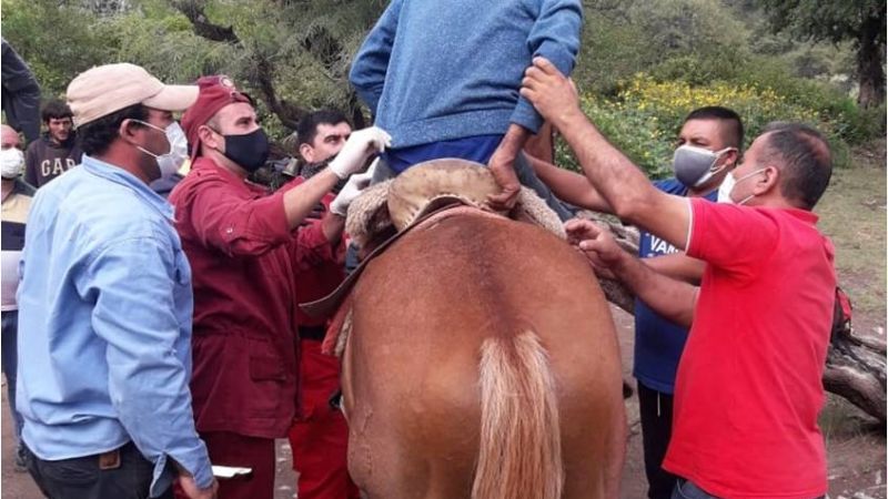 Gran despliegue para rescatar a un hombre en las montañas de Ancasti