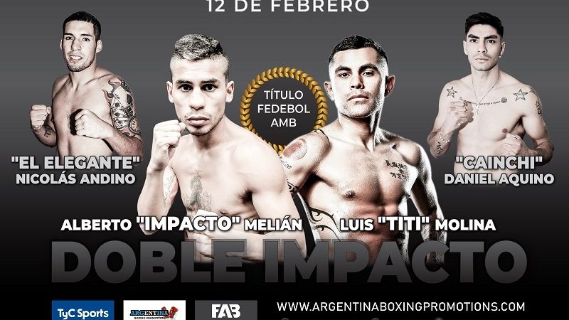 Melián-Molina y Andino-Aquino en el festival “Doble Impacto”