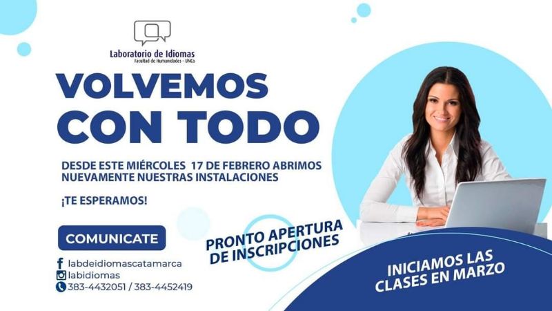 El Laboratorio de Idiomas reabre sus puertas la próxima semana