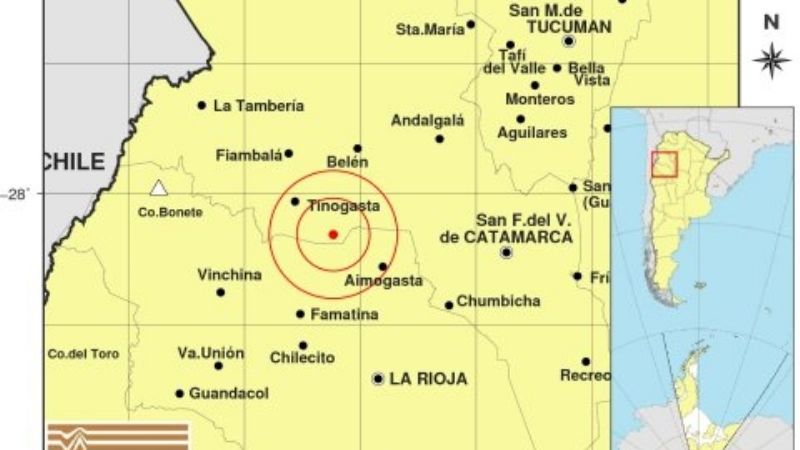 Temblores se sintieron en Tinogasta