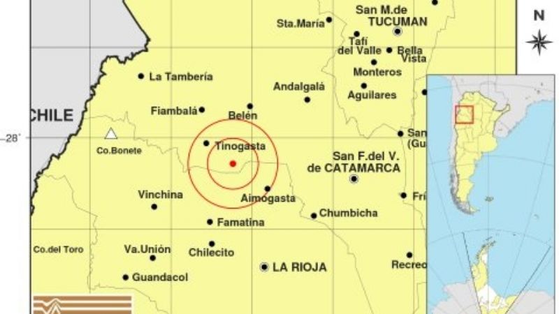Temblores se sintieron en Tinogasta